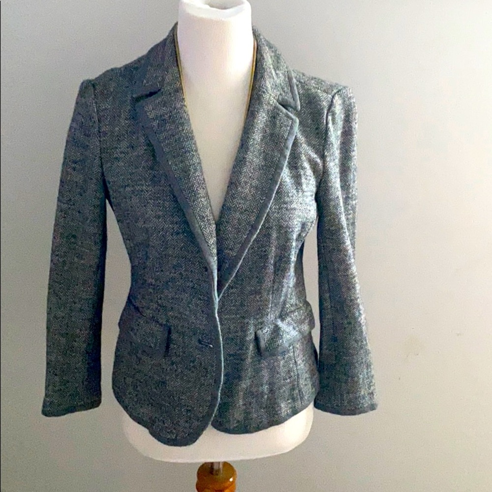 Ann Taylor Loft Houndstooth Blazer M